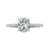 925 Silver 1/2/3ct Oval Cut Moissanite Half Eternity Ring