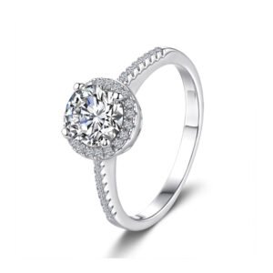 925 Silver 0.5/1/2/3ct Moissanite Jewelry Ring