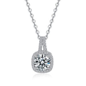 925 Sterling Silver 1ct Moissanite Necklace