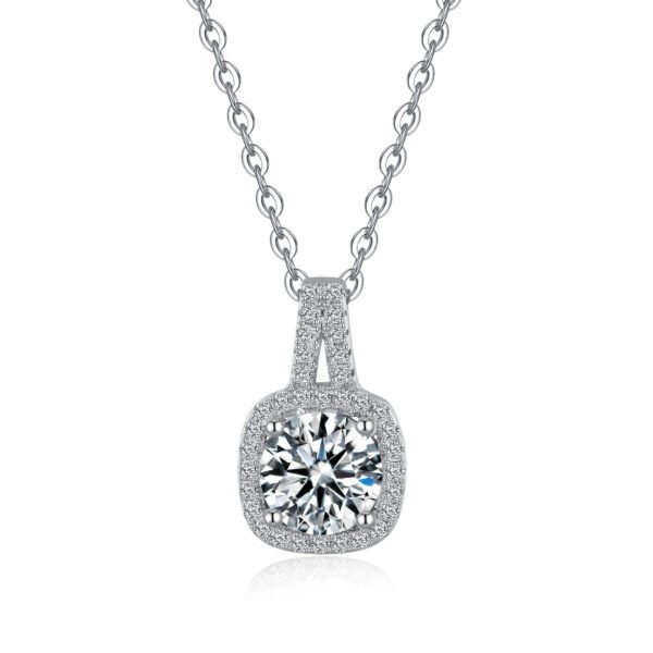 925 Sterling Silver 1ct Moissanite Necklace