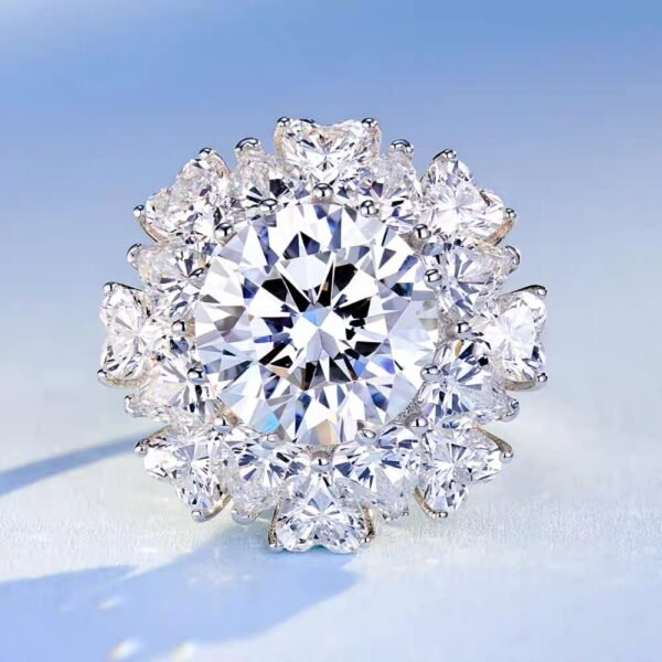 925 Sterling Silver 5ct Moissanite Wedding Ring