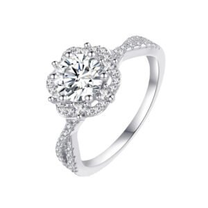 925 Silver 1 Carat Moissanite Eternity Ring