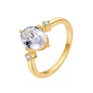 925 Silver 2 Carat Oval Cut Moissanite Ring