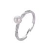 925 Silver Freshwater Pearl Adjustable Ring