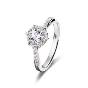 925 Silver 0.5ct 1ct 2ct Moissanite Ring