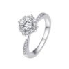 925 Sterling Silver 0.5ct Moissanite Ring