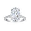 925 Sterling Silver 5ct Oval Cut Moissanite Ring