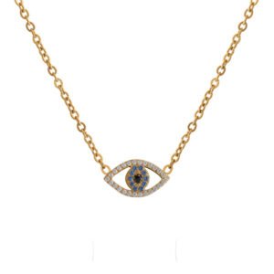 Stainless Steel Evil Eye Pendant Necklace