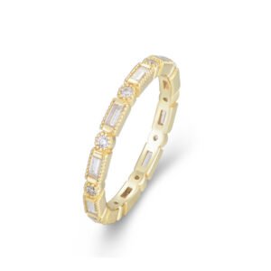 925 Silver Square Cubic Zirconia Ring