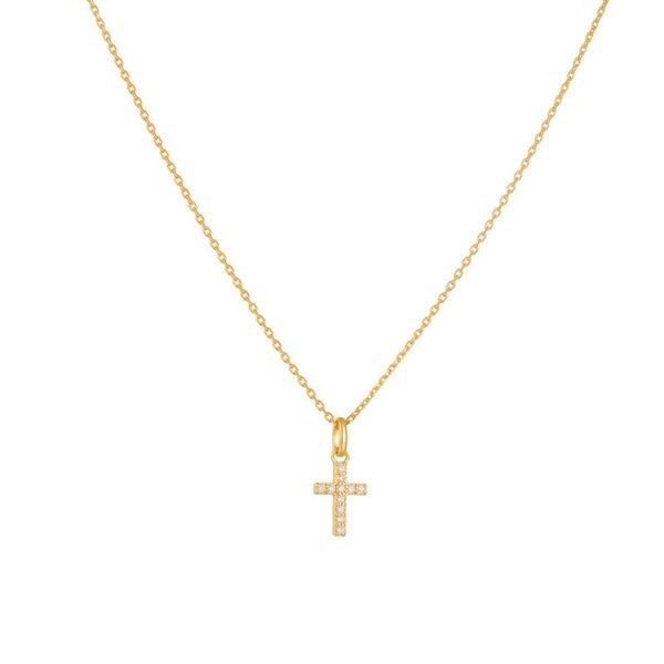 925 Silver Cubic Zirconia Cross Necklace