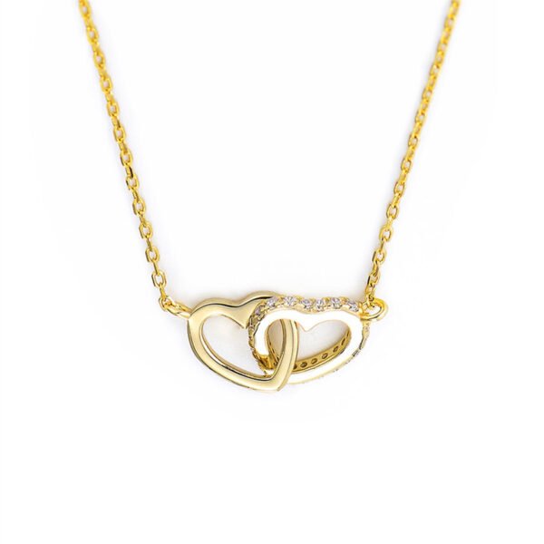 925 Silver Interlocking Hearts Necklace