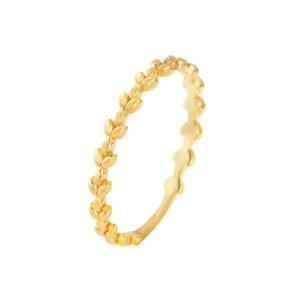 925 Sterling Silver Leaf Dainty Ring