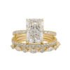 925 Silver Crushed Ice Cut Cubic Zirconia Engagement Ring Set