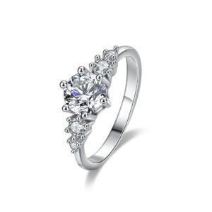925 Silver 1ct Moissanite Jewelry Ring