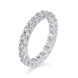 925 Sterling Silver 3mm Moissanite Ring