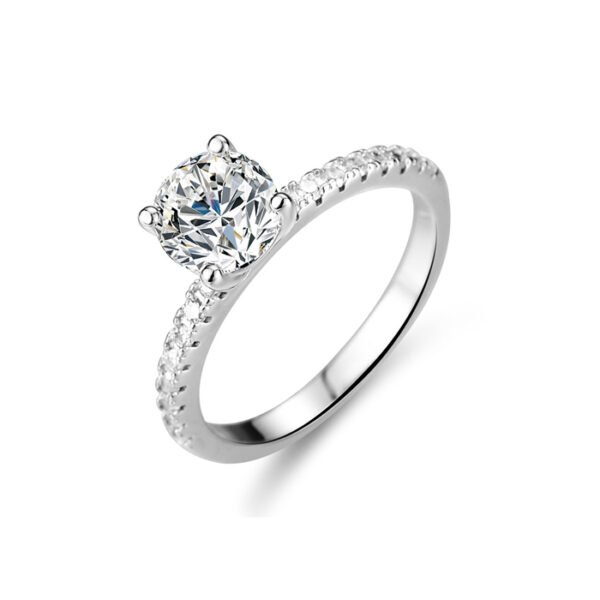 925 Silver 1ct 2ct 3ct Moissanite Ring