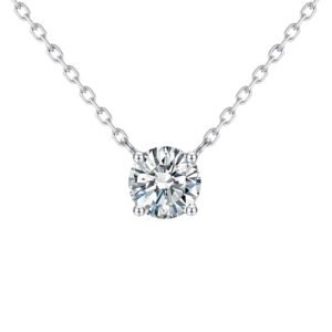 925 Silver 3/4/5mm Solitaire Necklace