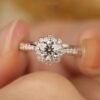 925 Sterling Silver 1ct Moissanite Ring