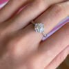 925 Sterling Silver 0.5ct Moissanite Ring