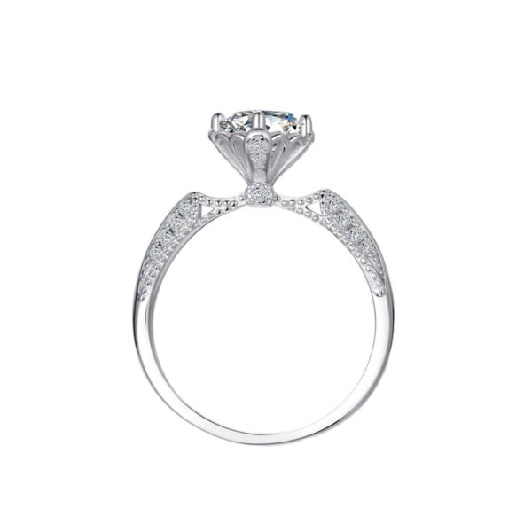 925 Sterling Silver 1ct Moissanite Ring
