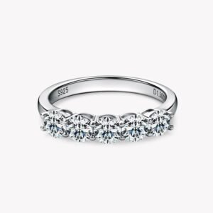 925 Sterling Silver 0.3ct Moissanite Ring