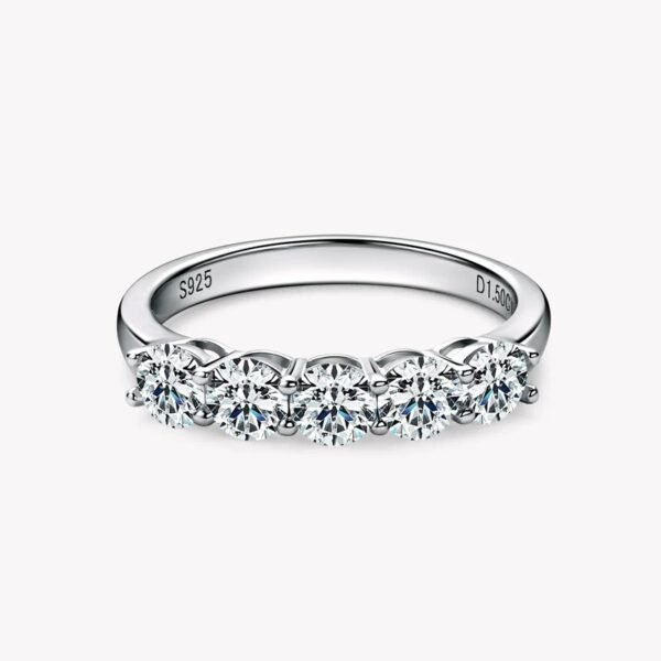 925 Sterling Silver 0.3ct Moissanite Ring