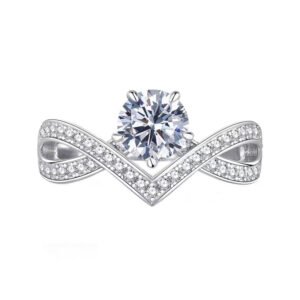 925 Silver 7mm Cubic Zirconia Ring