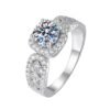 925 Sterling Silver 1ct Moissanite Rings
