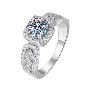 925 Sterling Silver 1ct Moissanite Rings