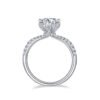925 Sterling Silver 1ct 2ct Moissanite Engagement Ring