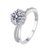 925 Sterling Silver 1ct Moissanite Wedding Ring