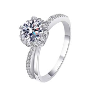 925 Sterling Silver 1ct Moissanite Wedding Ring