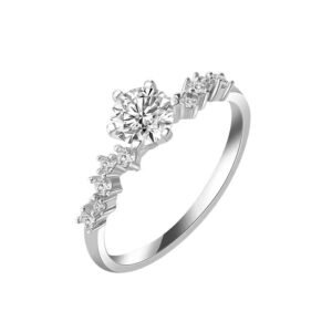 925 Sterling Silver 1ct Moissanite Ring
