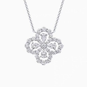 925 Sterling Silver Four Leaf Clover Necklace