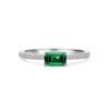 925 Sterling Silver Emerald Dainty Ring