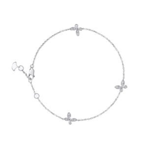 925 Silver Moissanite Butterfly Bracelet