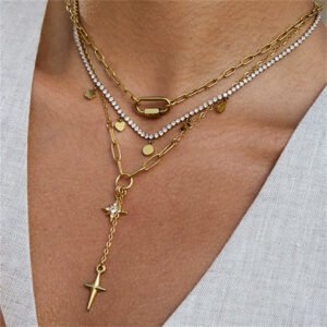 Stainless Steel Tennis Necklace