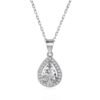 925 Silver Classic Pear Pendant Necklace