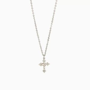 925 Silver Mini Cross Pendant Necklace