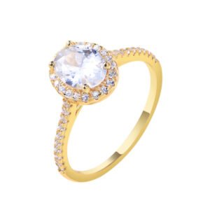 925 Silver 6x8mm Oval Cubic Zirconia Ring