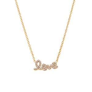 Stainless Steel Love Pendant Necklace