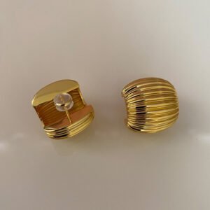 Brass Stripe Earrings