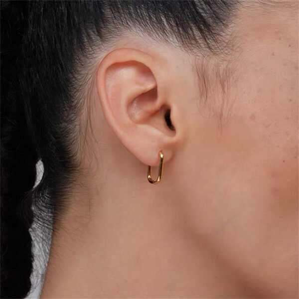 Brass Huggies Hoop Earrings