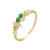 925 Silver Emerald Cubic Zirconia Ring