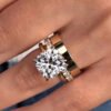 925 Silver Crushed Ice Cut Cubic Zirconia Ring Set