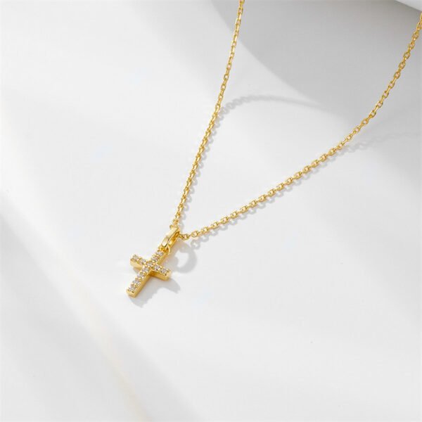 925 Silver Cubic Zirconia Cross Necklace