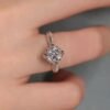 925 Sterling Silver 1ct Moissanite Ring