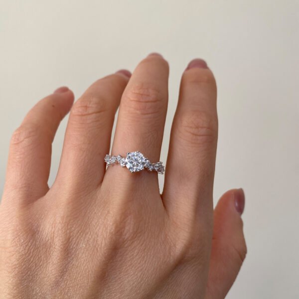 925 Sterling Silver 1ct Moissanite Ring