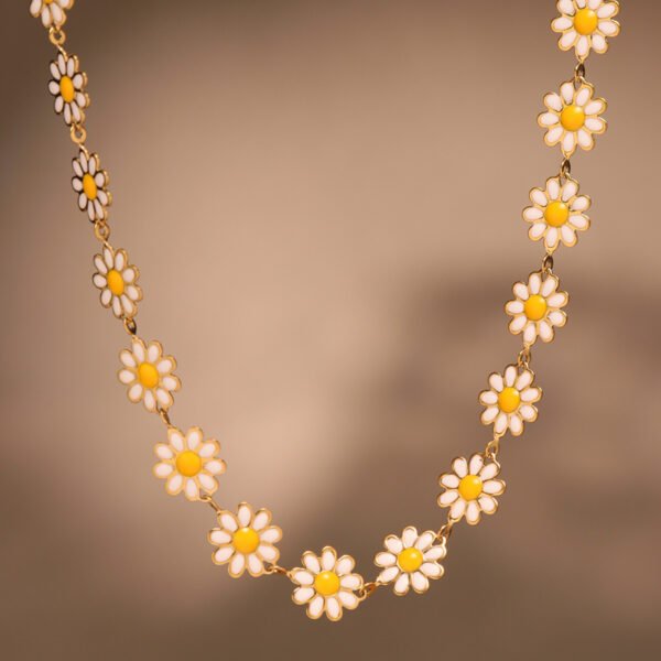 Stainless Steel Interlocking Double Rings Necklace