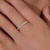 925 Silver 2mm 5A Zircon Dainty Ring